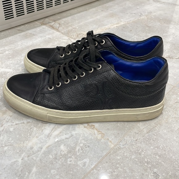 Billionaire Couture Men's Black Calf Leather Laced-up Sneakers - EU 43 - Picture 4 of 11